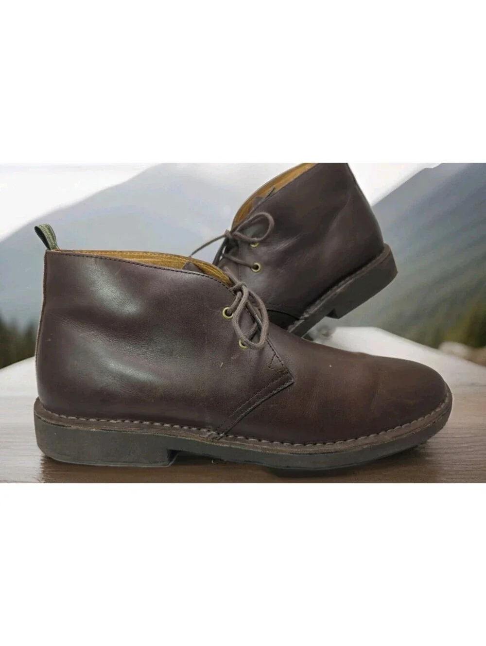 Polo Ralph Lauren Talan 14557 Brown Leather Chukka Dress Boot Lace Up Mens 13 D